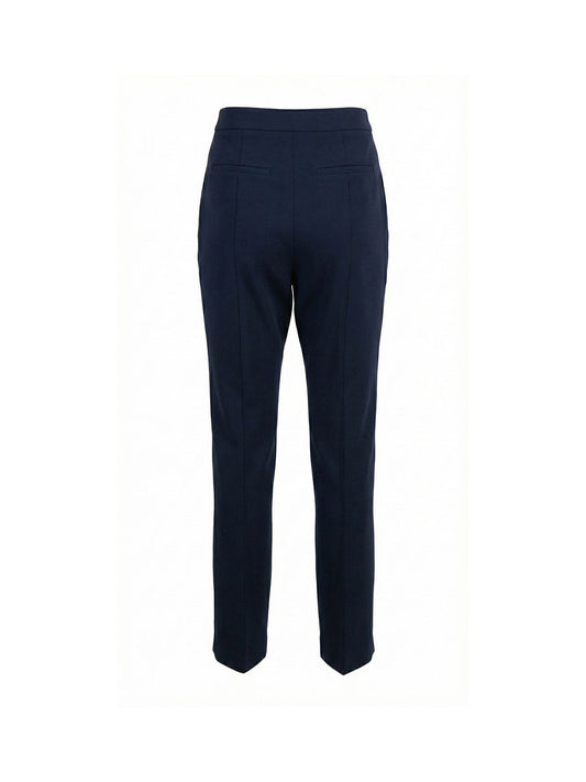 Spodnie ESCADA granatowe damskie o prostym, minimalistycznym kroju