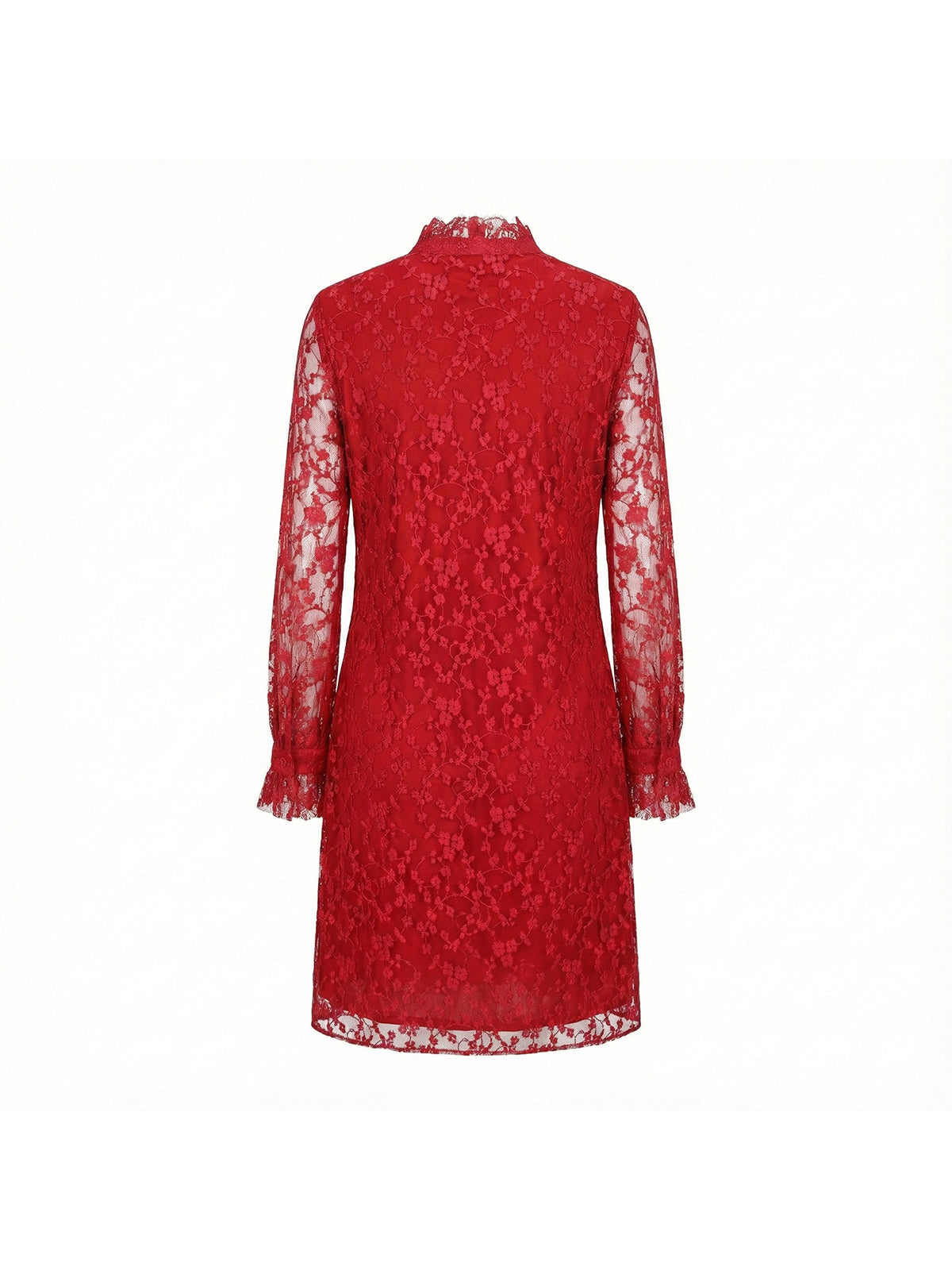 Czerwona koronkowa sukienka ESCADA o eleganckim kroju