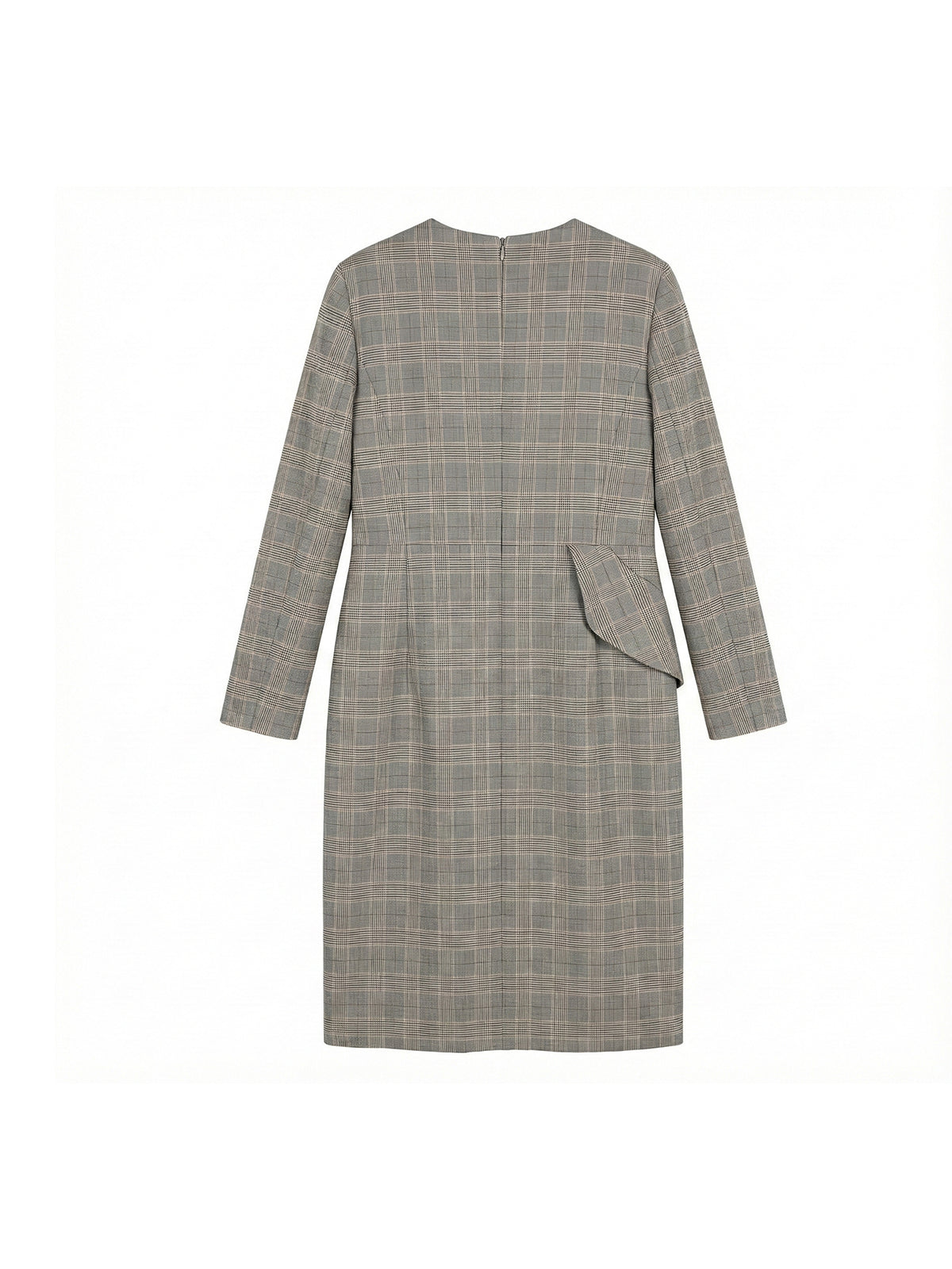 Sukienka ESCADA szara krata elegancki fason midi