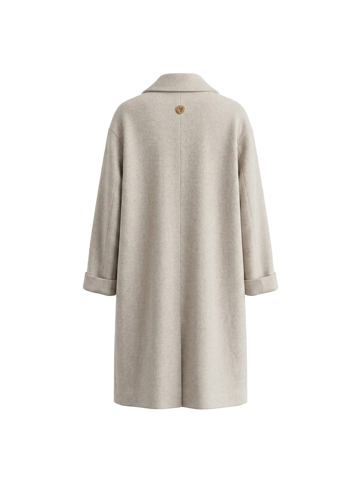 Płaszcz MOS MOSH beżowy z kołnierzem i guzikami