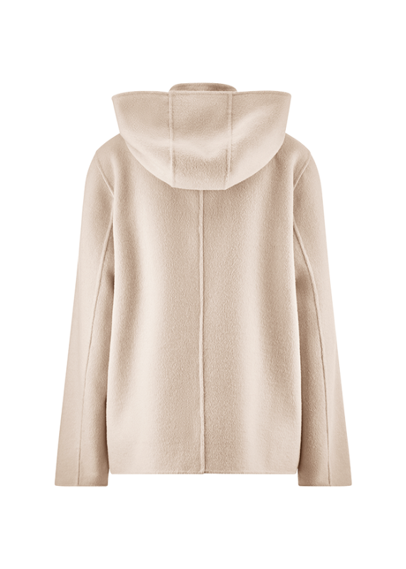 RIANI damska kurtka ecru z kapturem i kieszeniami