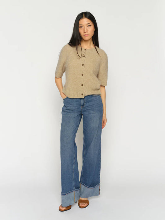 Spodnie – MOS MOSH – niebieskie jeansowe, prosta nogawka