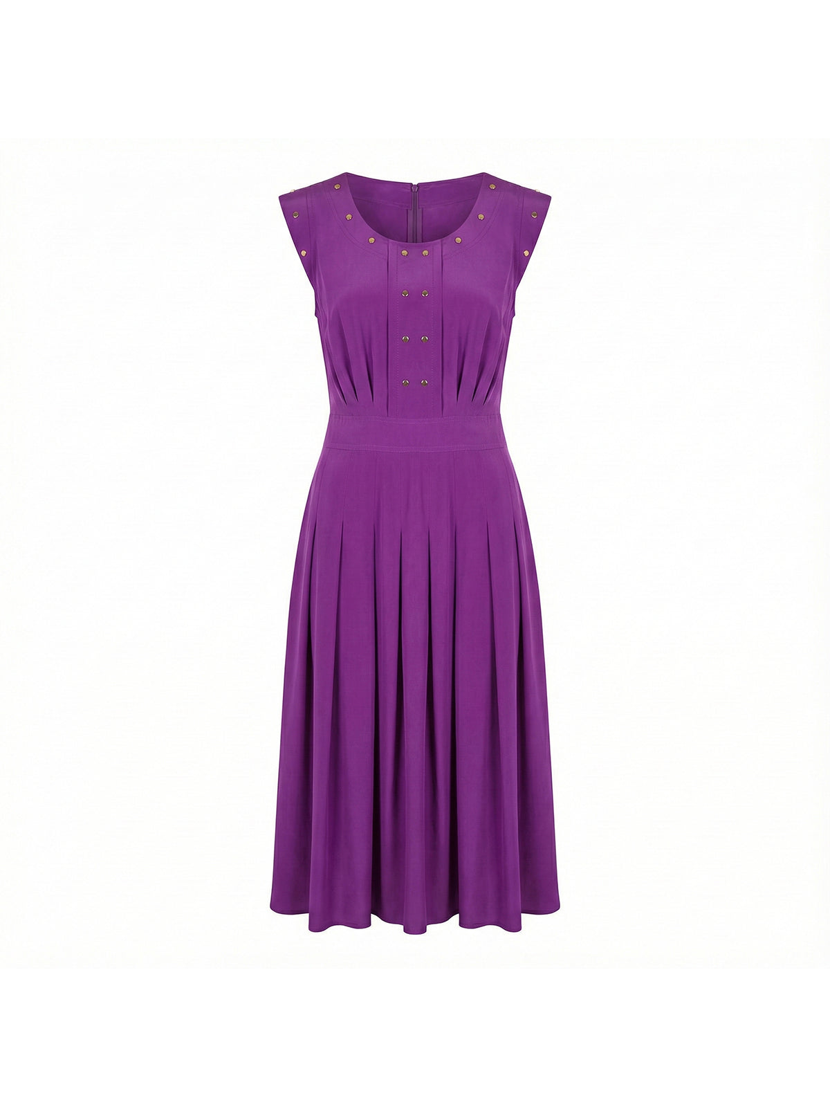 ESCADA SPORT sukienka fioletowa midi o lekkim fasonie