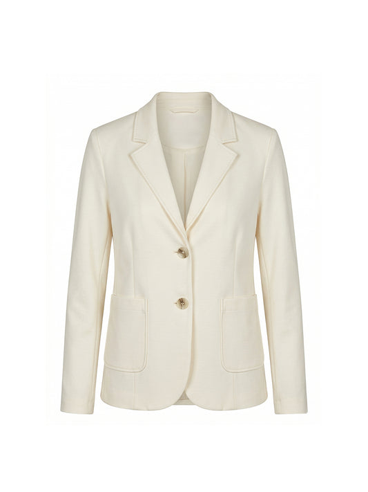 MOS MOSH marynarka ecru bez podszewki o taliowanym fasonie