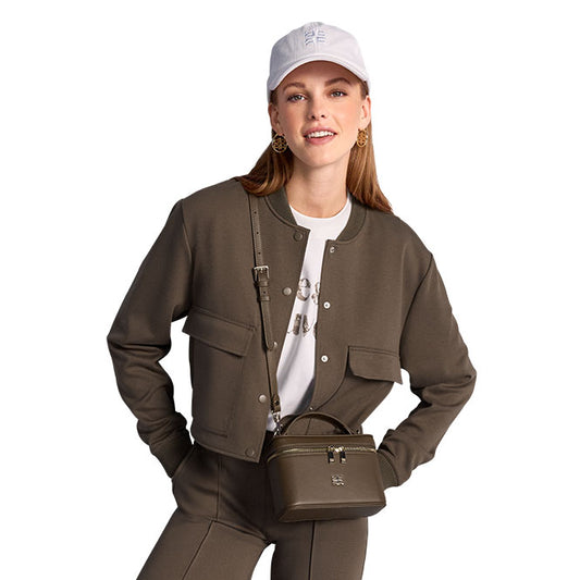 Khaki kurtka bomberka RIANI z kieszeniami i napami