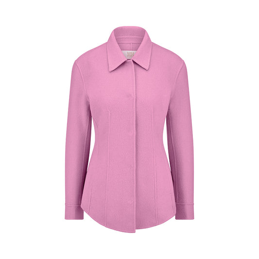 Różowa taliowana kurtka RIANI z gładkiej eleganckiej tkaniny